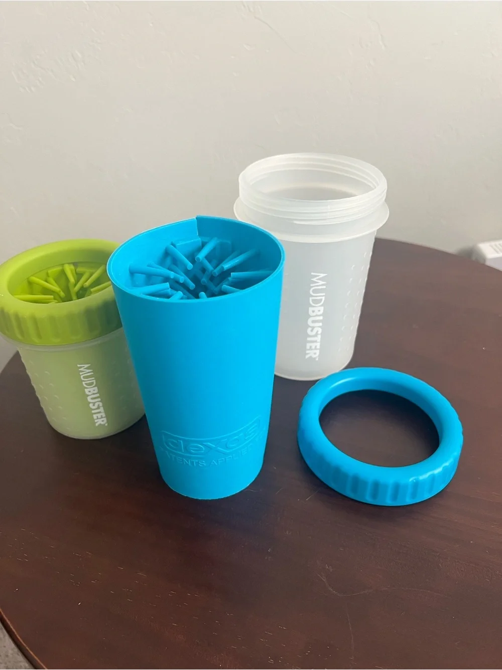 MudBuster Portable Paw Cleaner for Dogs - Blue & Lime